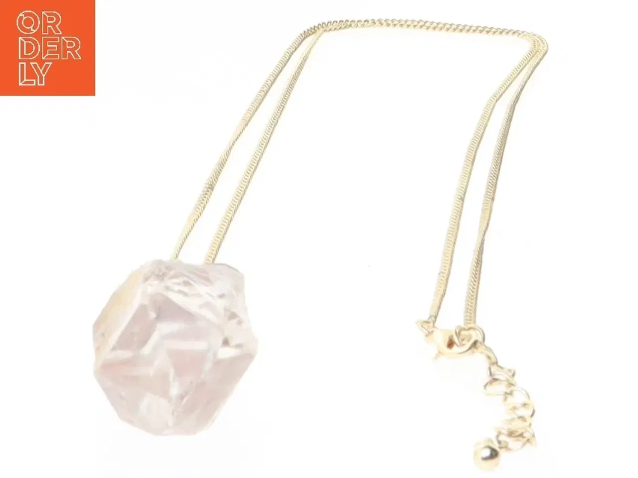 Billede 1 - Krystal vedhæng med halskæde (str. 88 cm)