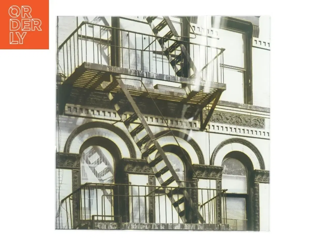 Billede 1 - Fotoplade med brandtrappe motiv (str. 30 x 30 cm)