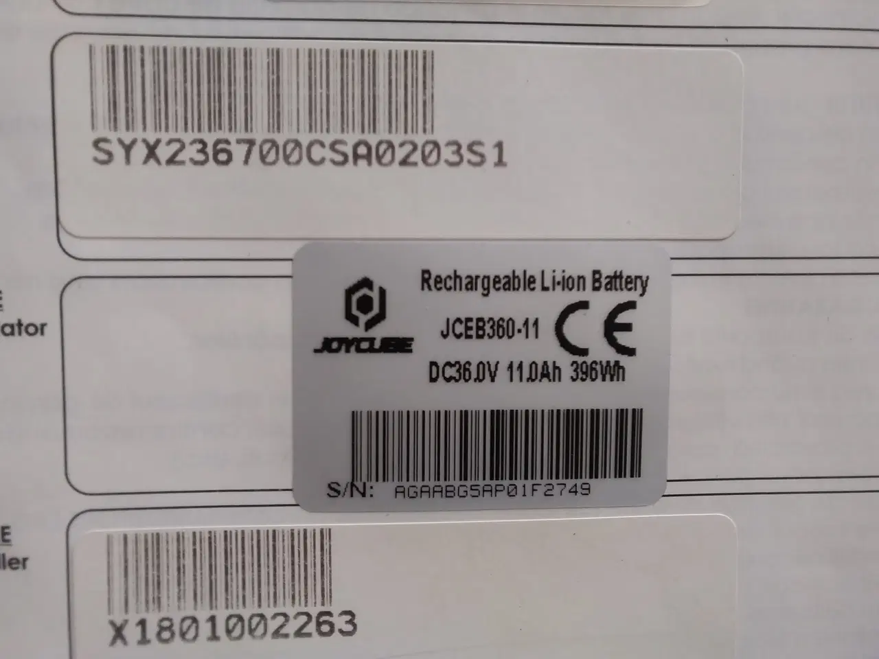 Billede 4 - Velh OK 36 V 11 A Batteri m lader UDEN HOLDER osv 