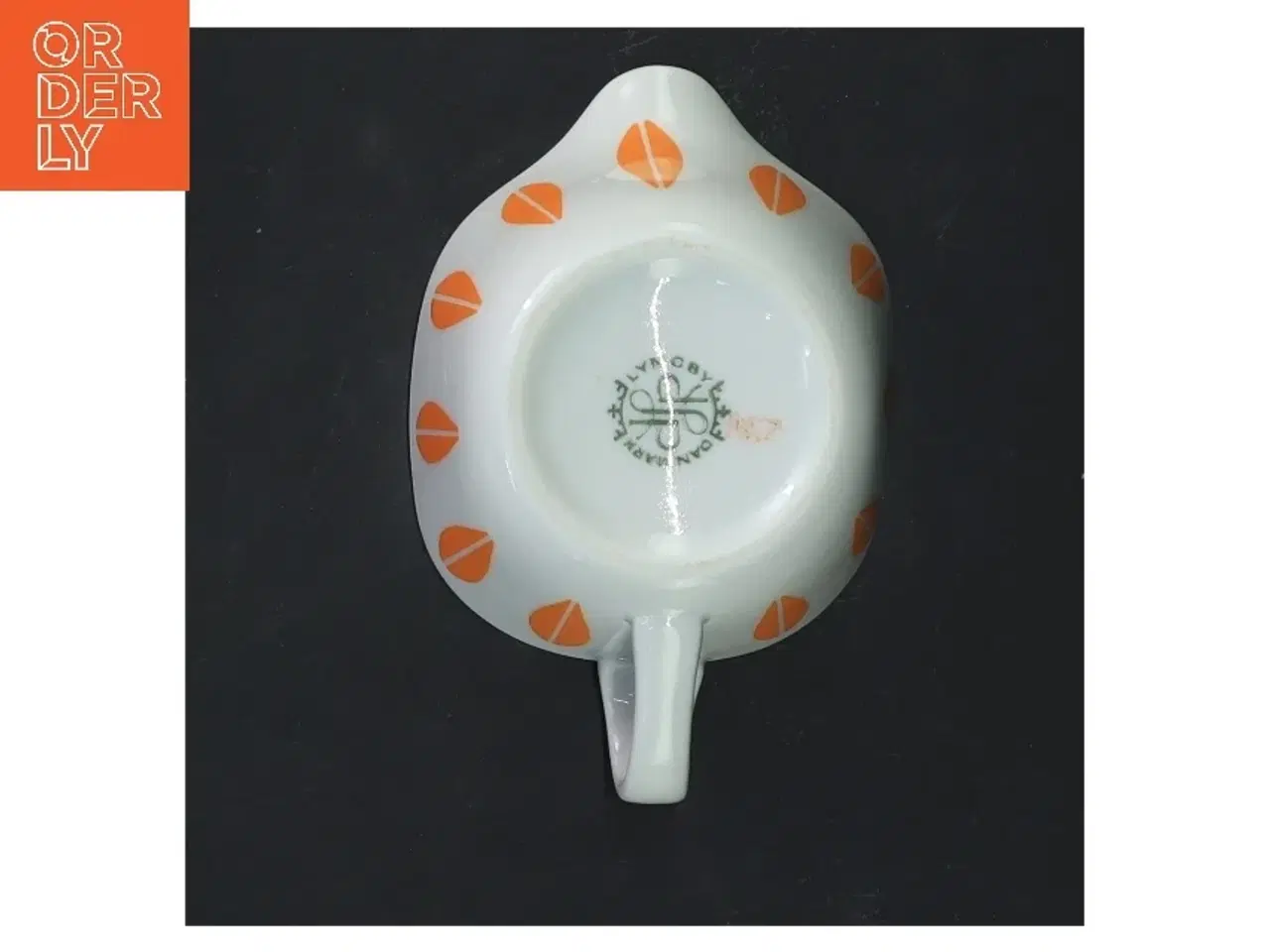 Billede 2 - Lotus Lyngby flødekande med orange mønster (str. 8x6 cm)