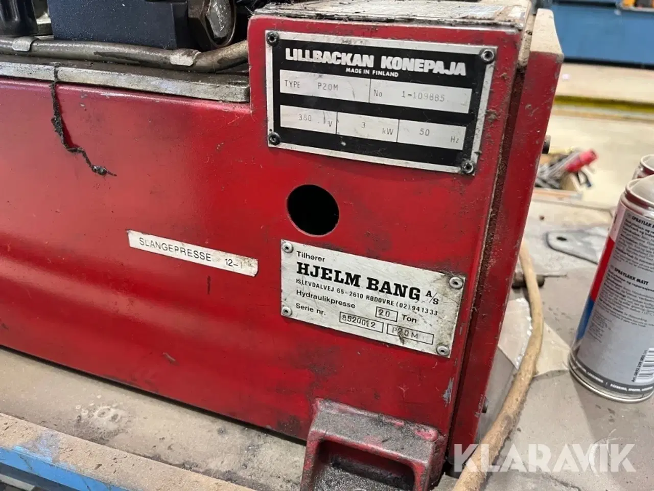 Billede 6 - Slange presser station med udstyr Finn-Power P20M