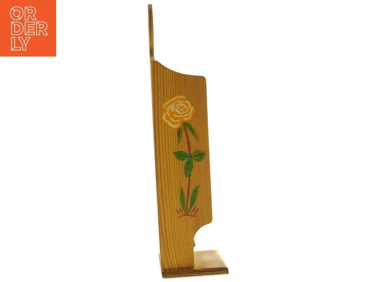 Billede 3 - Træholder til tændstiksæsker med blomstermotiver (str. 26,5 cm)