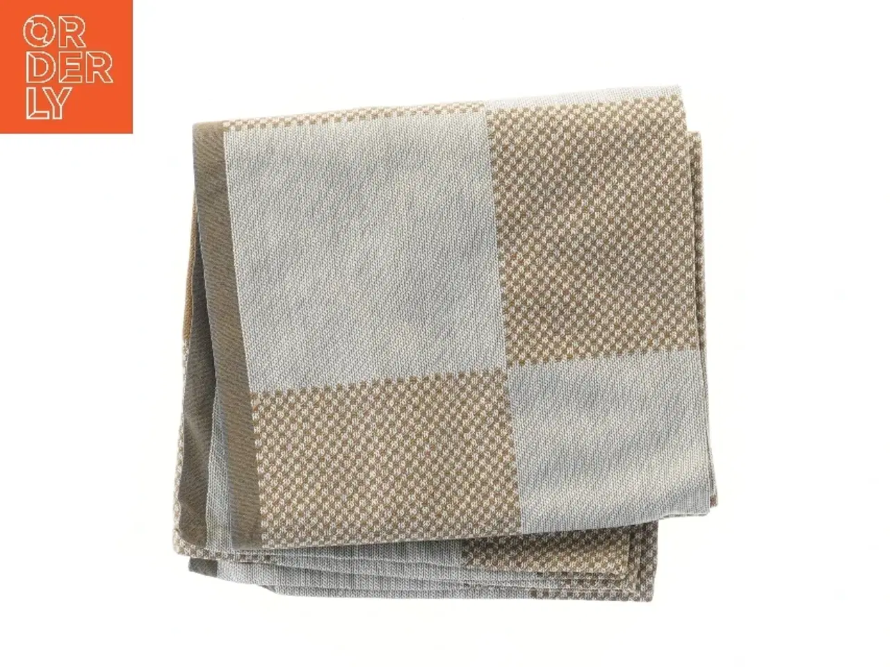 Billede 1 - Hørdug med ternet mønster (str. 120x200 cm)