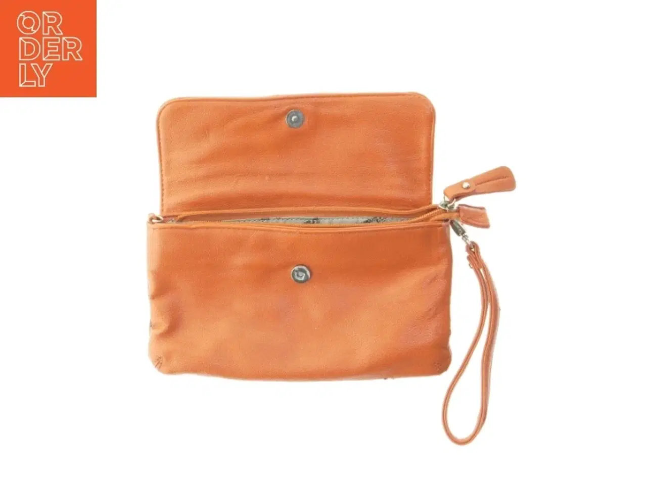 Billede 2 - Orange clutch i læder fra Puccini (str. 15x23x1 cm)