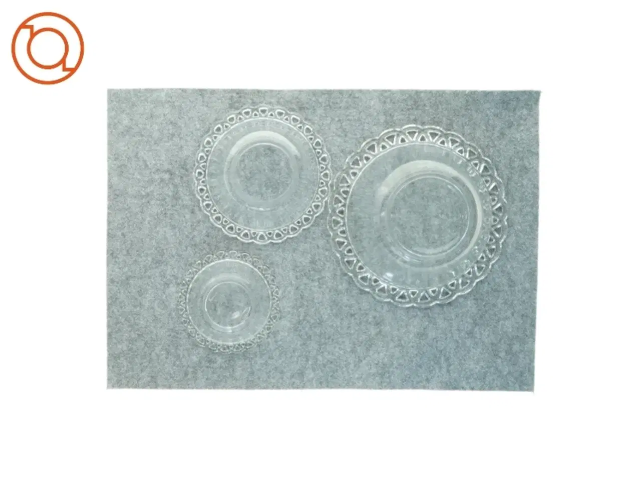 Billede 1 - 3 glasskåle (str. 25 x 8 cm 14 x 5 cm)