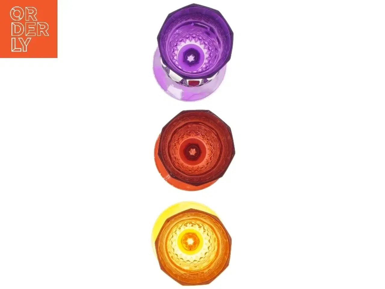 Billede 3 - Farvede champagneglas, sæt af 3 (str. 20,5 cm)