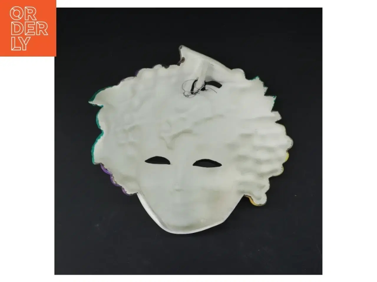 Billede 3 - Vægdekoration - Bacchus maske, håndmalet keramik (str. 24x21 cm)