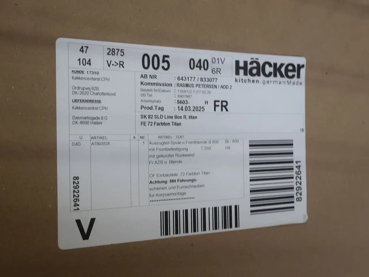 Billede 16 - Div. køkkeskabe HÄCKER og tilbehør, udstillingsmodel