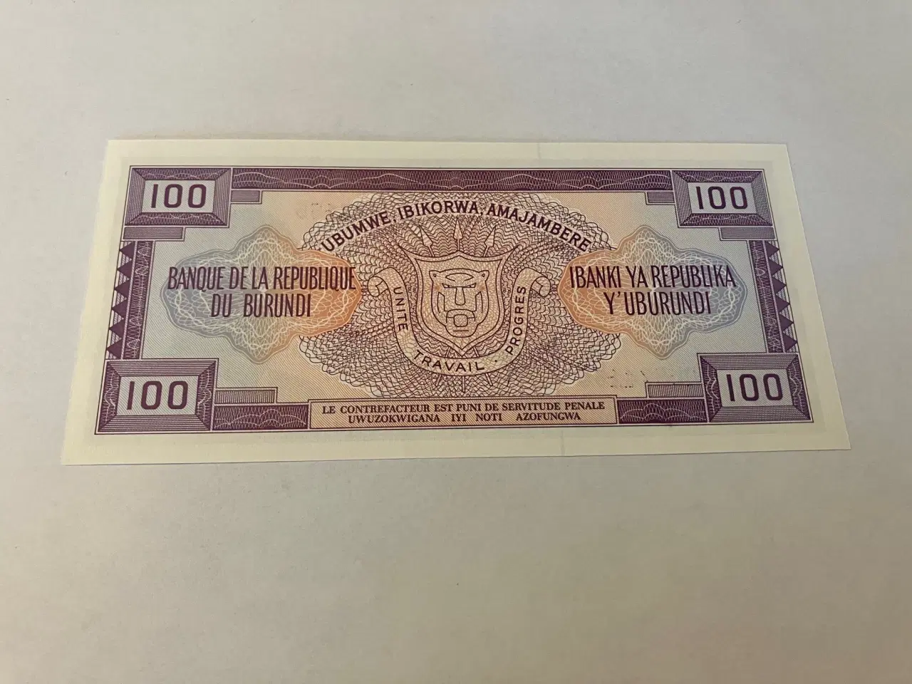 Billede 2 - 100 Francs Burundi 1990