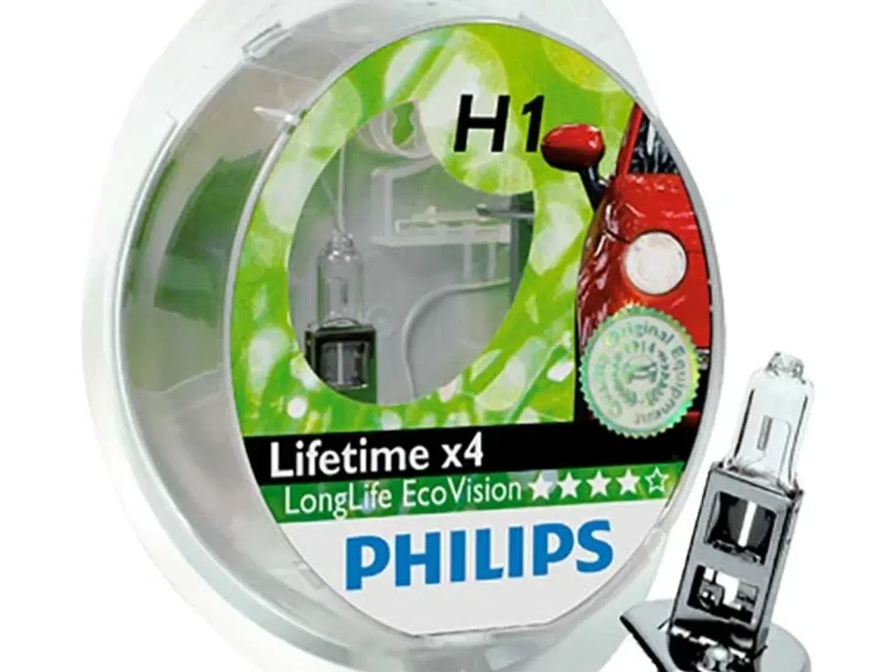 Billede 1 - Philips LongLife EcoVision H1 55W 12V - Sæt
