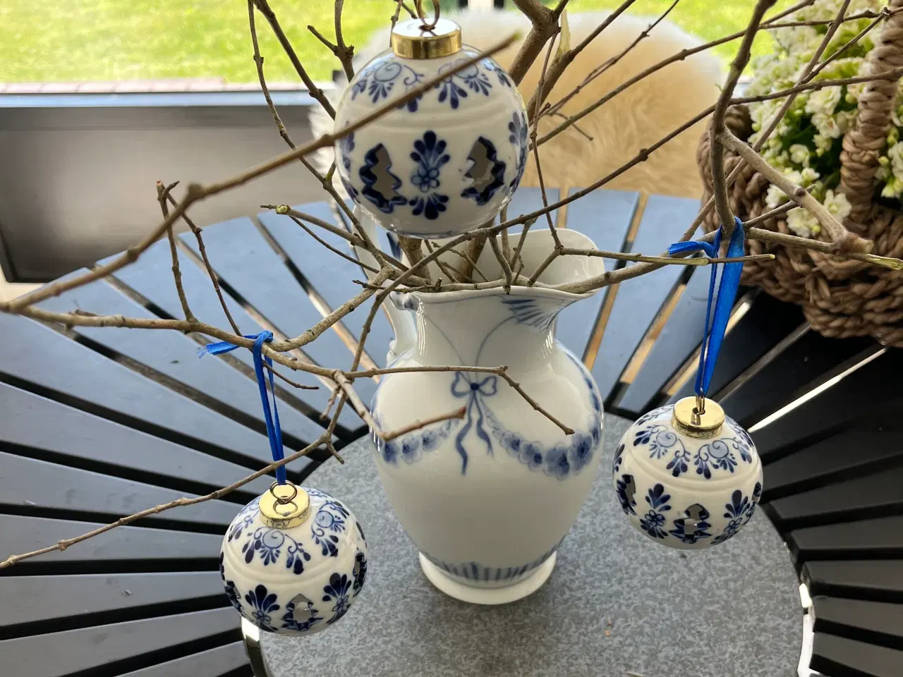 Billede 1 - Håndmalet hollandske porcelæns julekugler  