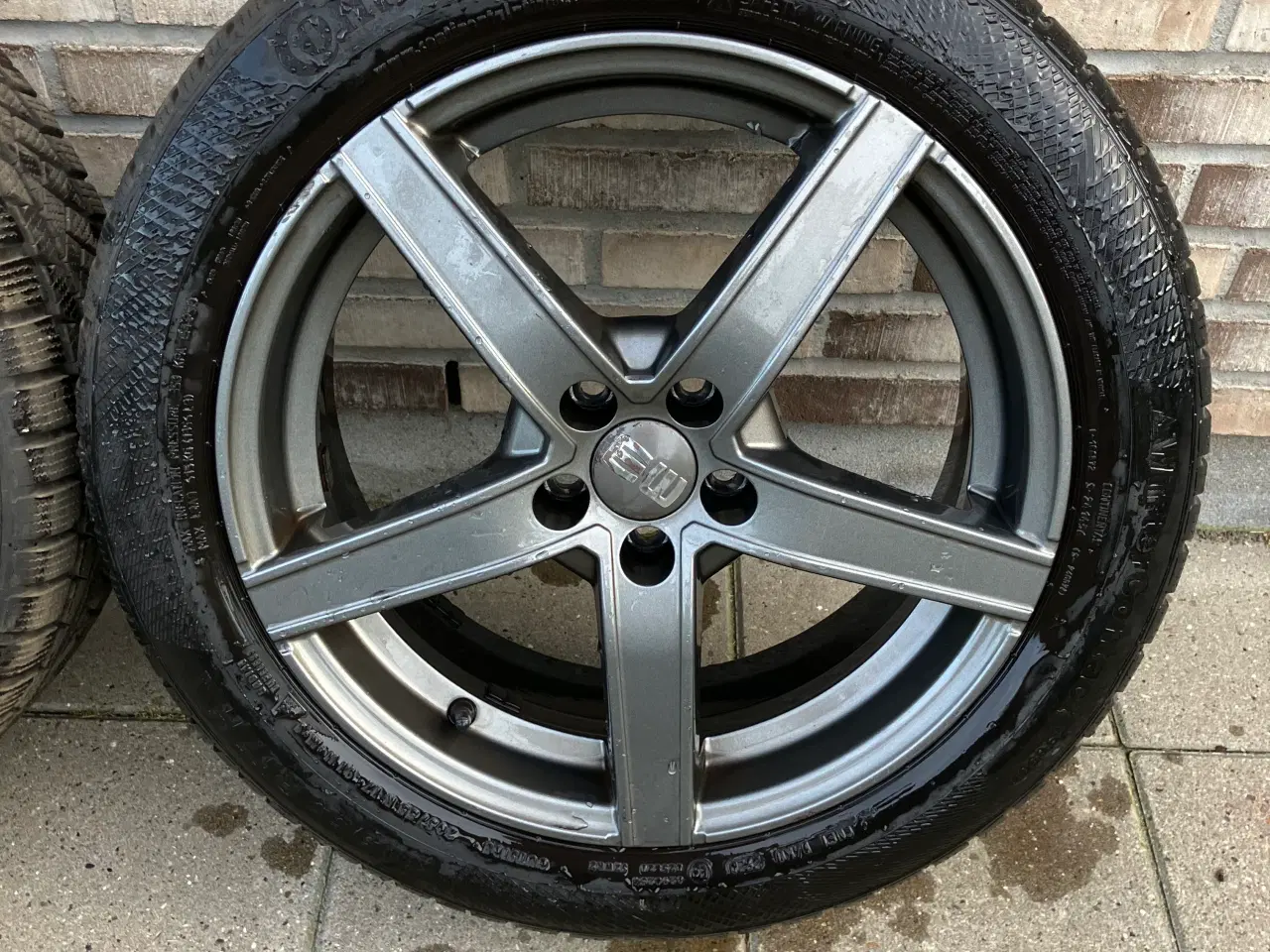 Billede 5 - EW Alufælge 5 x 112 m Continental vinterdæk 205/55