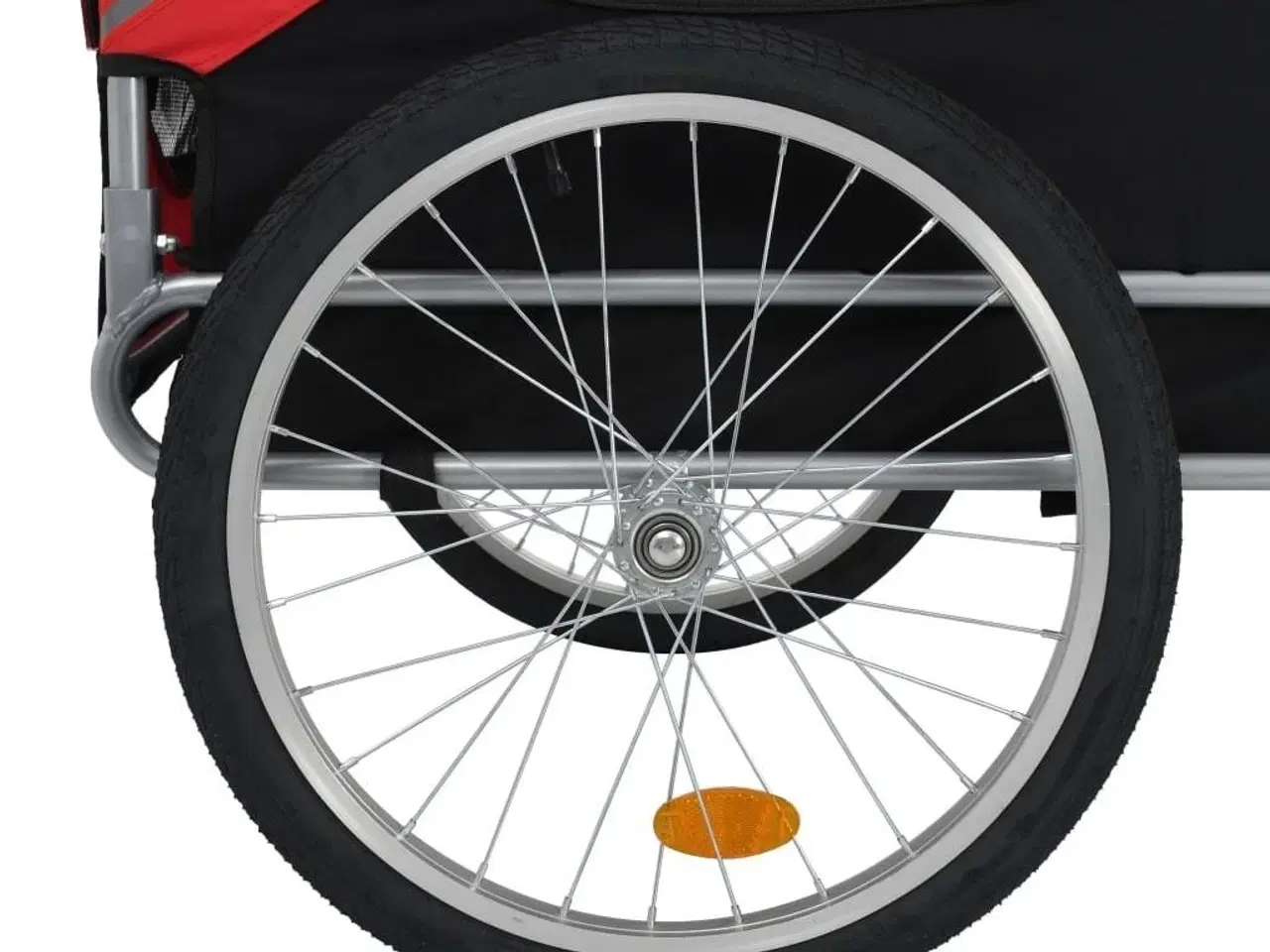 Billede 4 - Cykeltrailer til kæledyr rød og sort