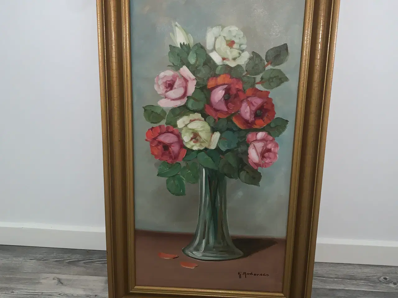 Billede 1 - oliemaleri af Hj . Andersen