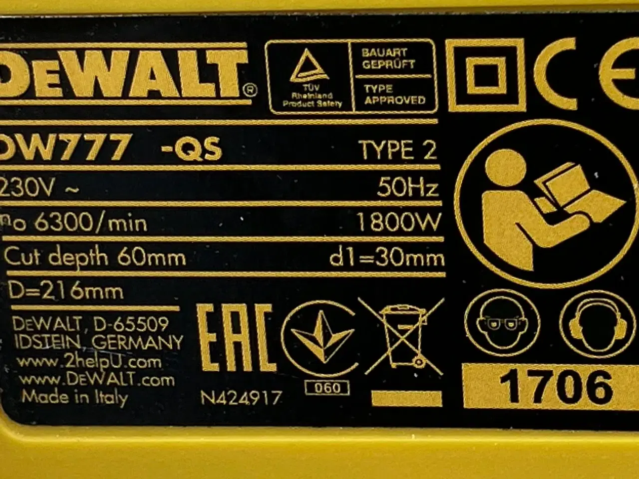 Billede 4 - DeWalt Kap/Geringssav DW777 -qs