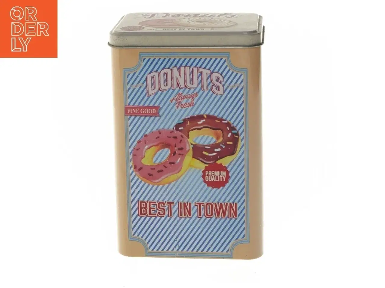 Billede 1 - Metal dåse med donut-design (str. 20x13 cm)