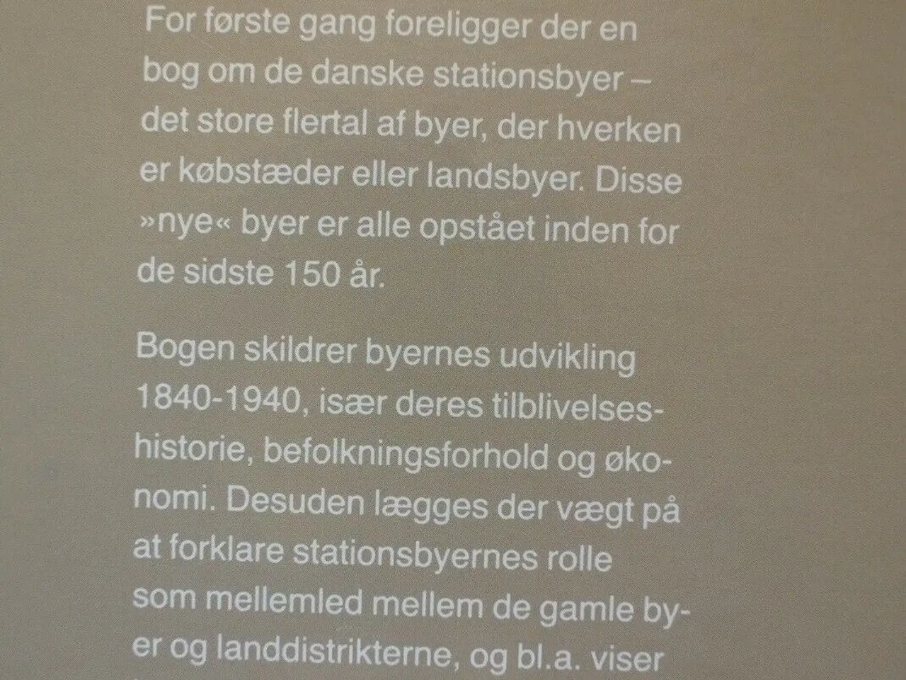 Billede 4 - de nye byer. stationsbyernes befolkningsforhold og