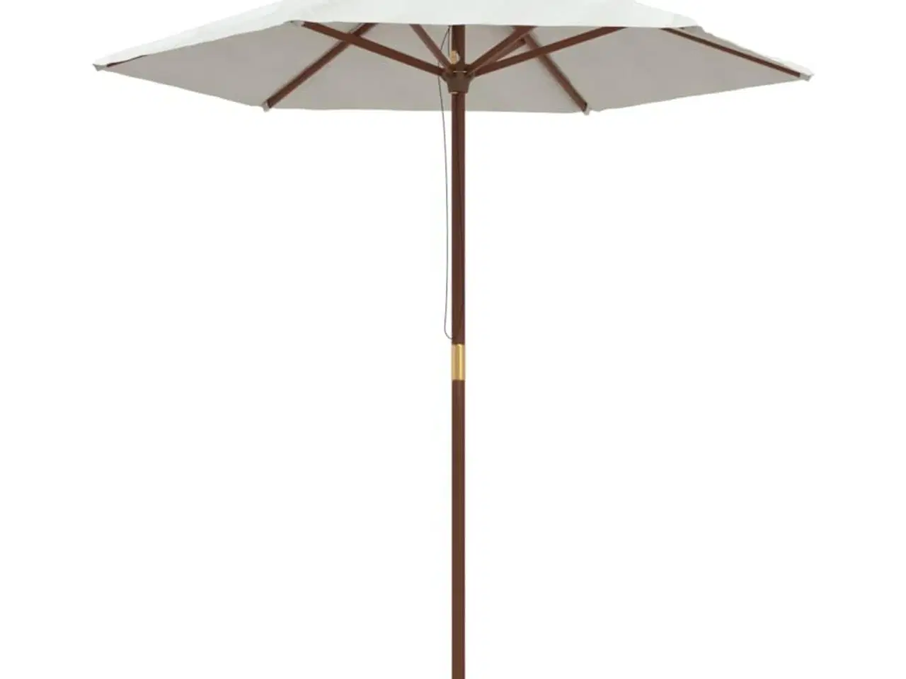 Billede 2 - Haveparasol med træstang 196x231 cm sandfarvet