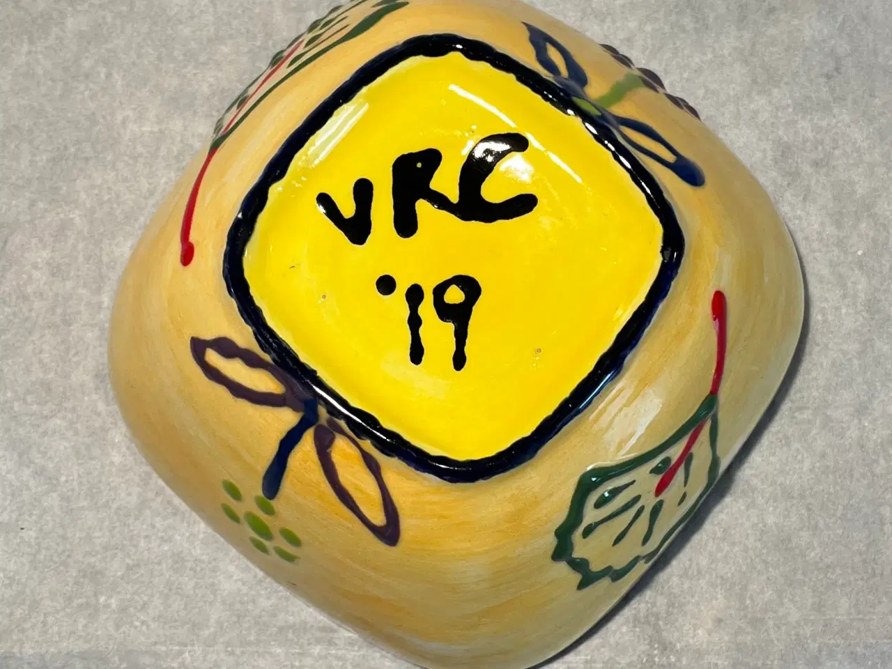 Billede 5 - VRC Keramisk Skål Farverig Håndmalet