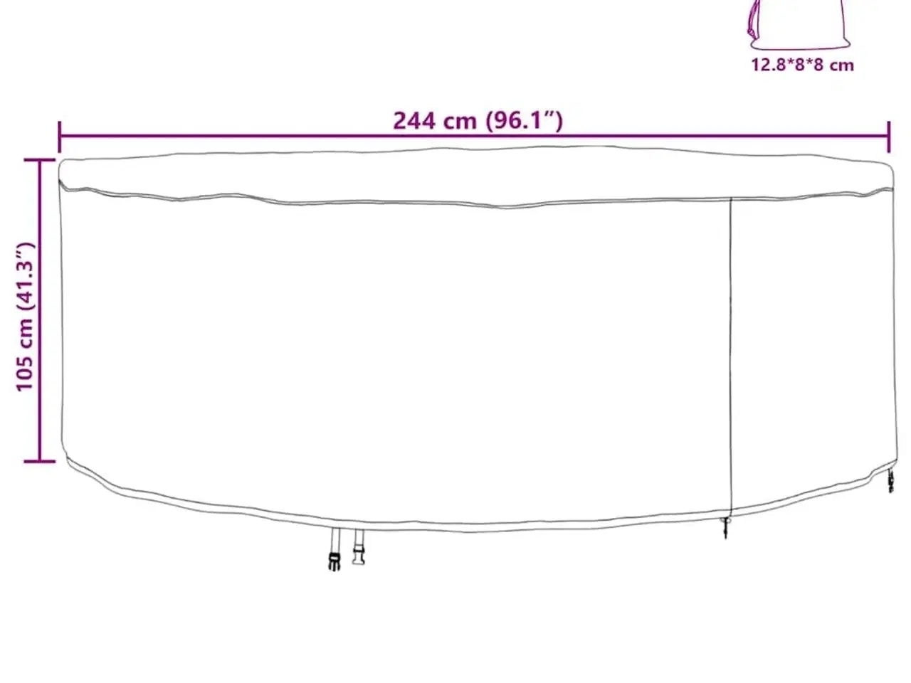 Billede 9 - Overtræk til havemøbler 244 x 244 x 105 cm 420D oxford stof