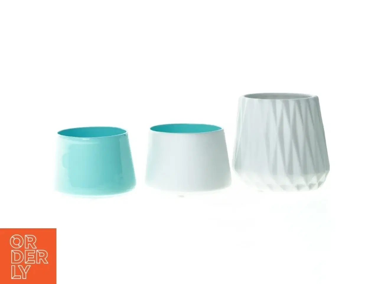 Billede 1 - Favorit sæt lyshuse i porcelæn fra Creton Maison (str. 27 x 9)