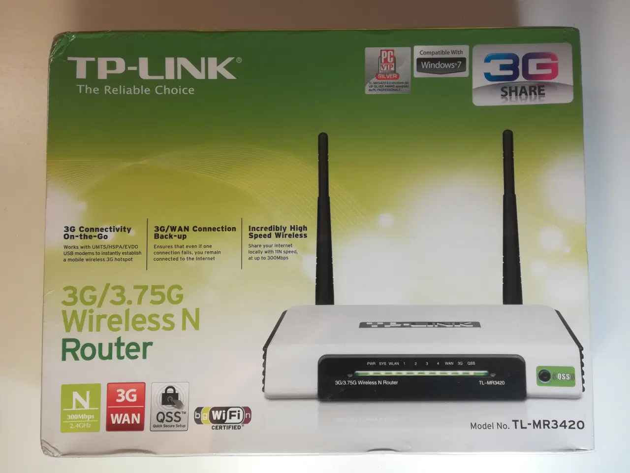 Billede 1 - TP-Link 3G/3.75G Wireless N Router TL-MR3420 V1