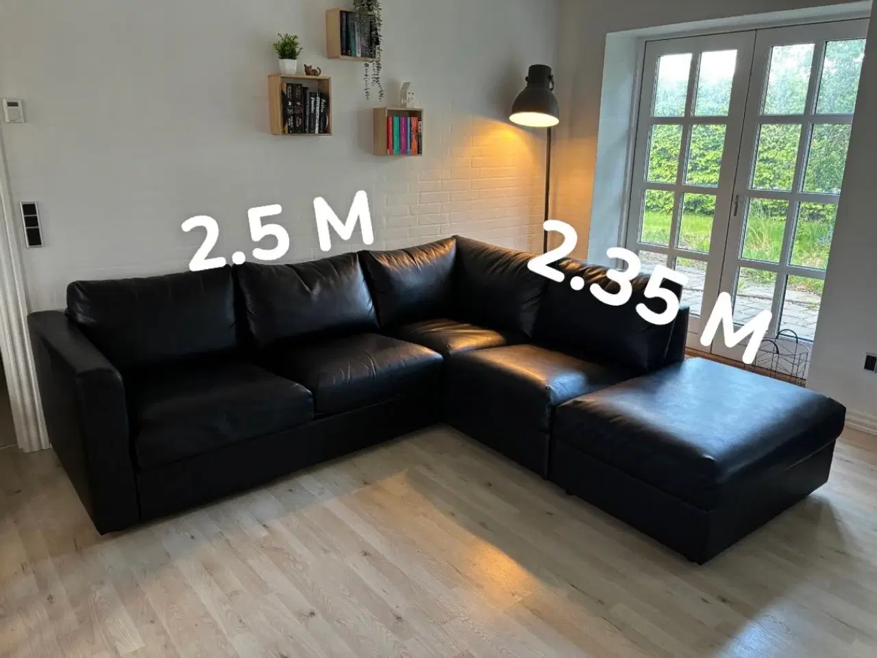 Billede 4 - Læder hjørnesofa med chaiselong