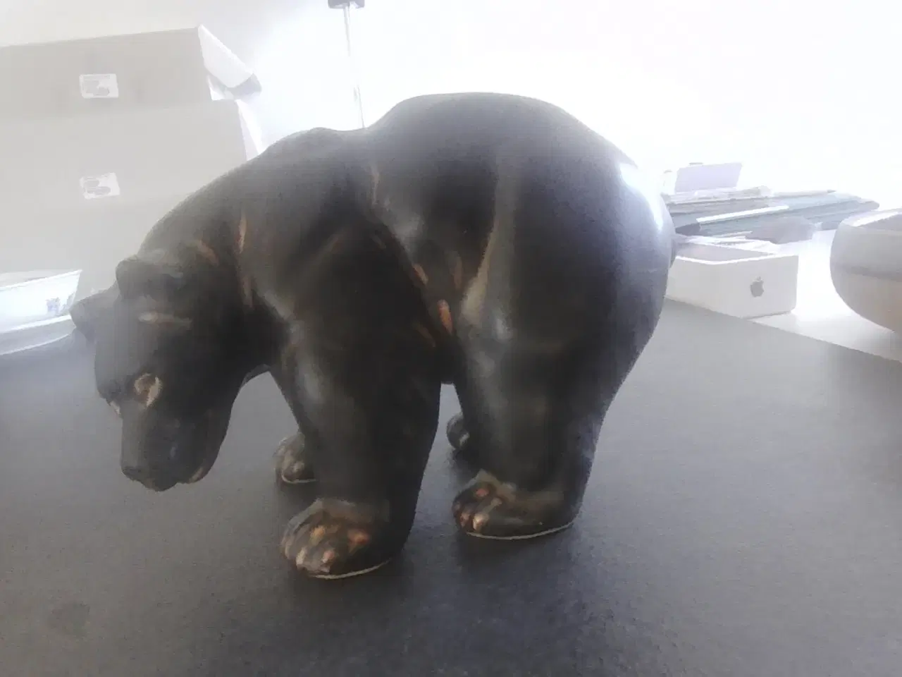 Billede 1 - Stor stående Royal Copenhagen bjørn.