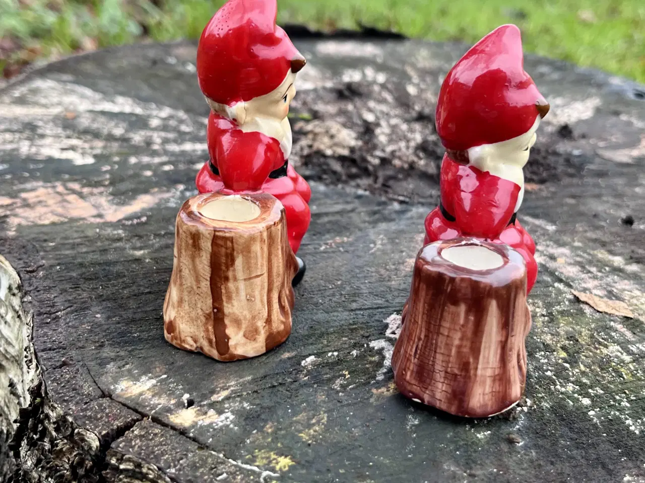 Billede 5 - Søde gamle keramik nisser / nisse lysestager