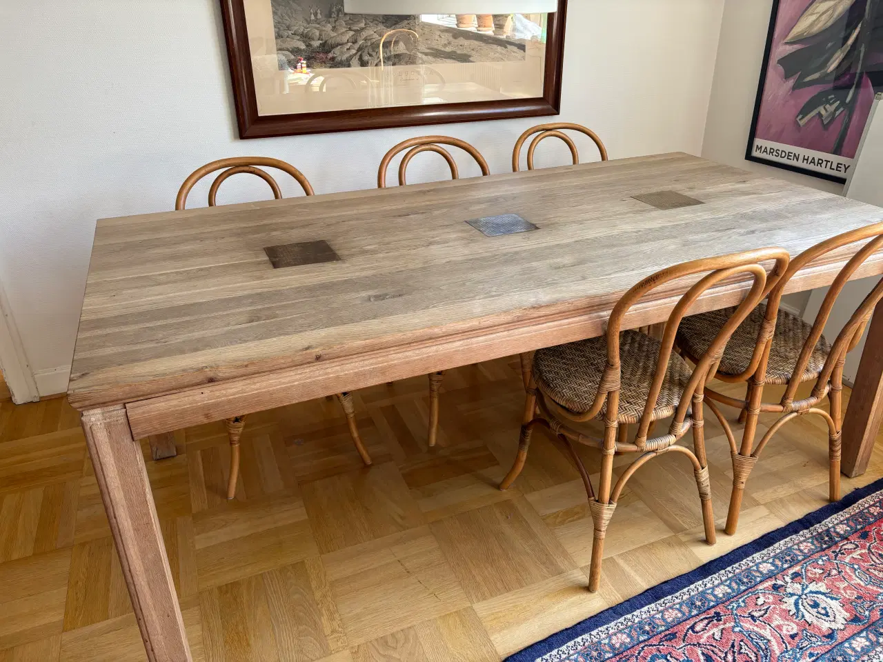 Billede 5 - Stort spisebord i eg 