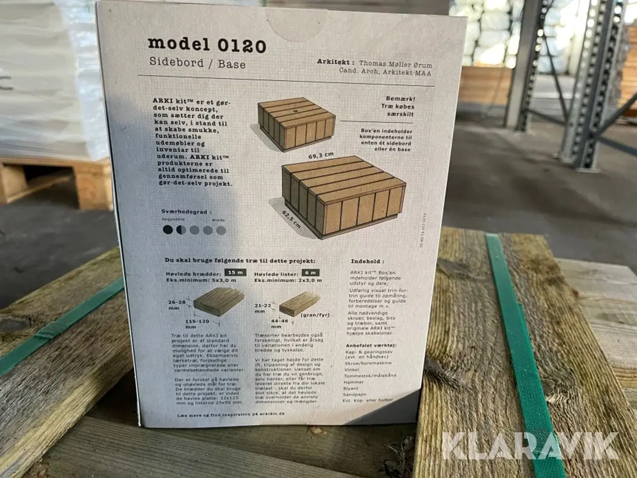 Billede 7 - Træpakke Arki Kit 0120 sidebord/base 5 sæt