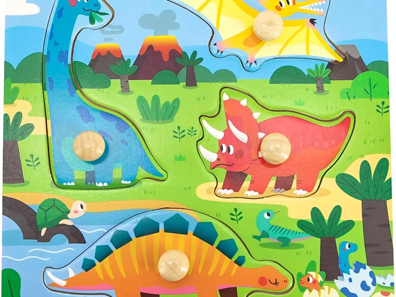 Billede 1 - VIGA Knoppuslespil til Børn - Farverigt og Lærende