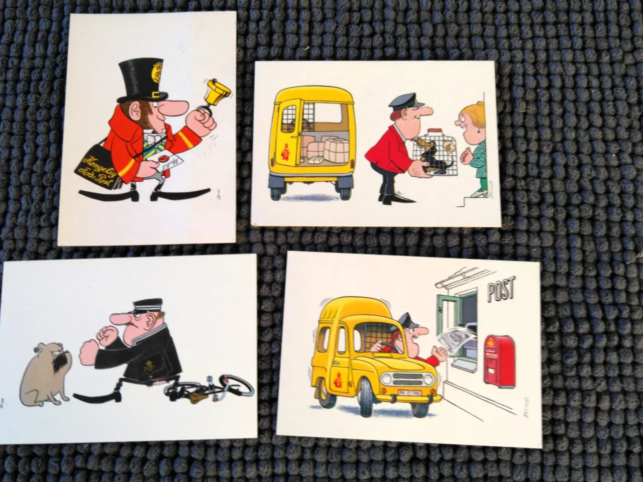 Billede 4 - Flotte postkort med postbude / postvæsenet
