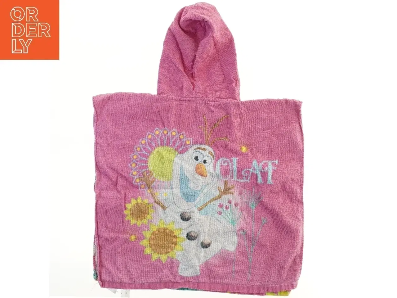 Billede 2 - Børneponcho med hætte og Frozen motiv fra Frozen (str. 60x56 cm)