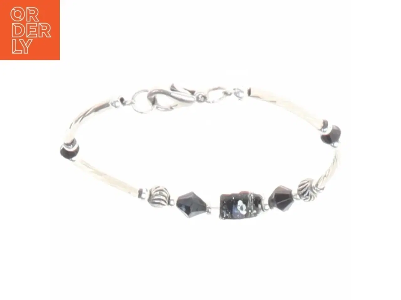 Billede 2 - Armbånd med sorte perler (str. Ø 5,5 cm)