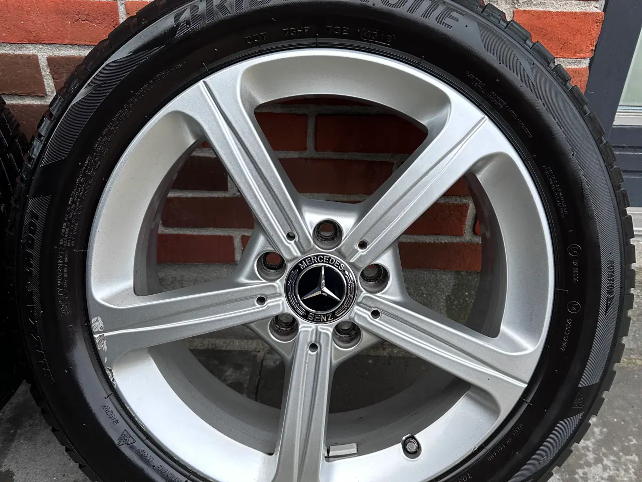 Billede 4 - 17” 5x112 Originale Mercedes alufælge m vinterdæk