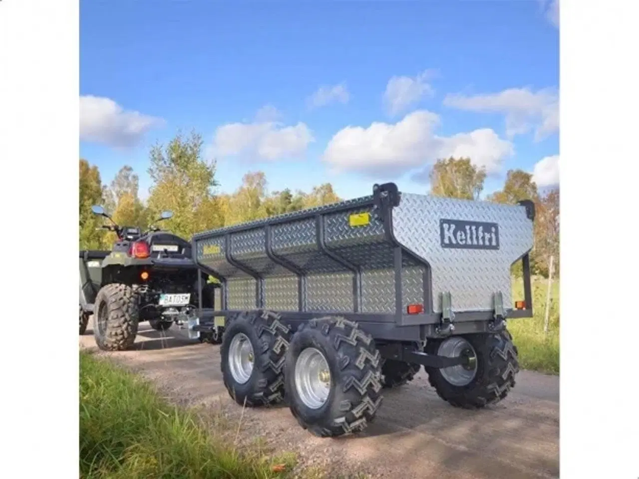 Billede 2 - Kellfri Tipvogn til ATV - 1.420 kg med elhydraulisk tipning