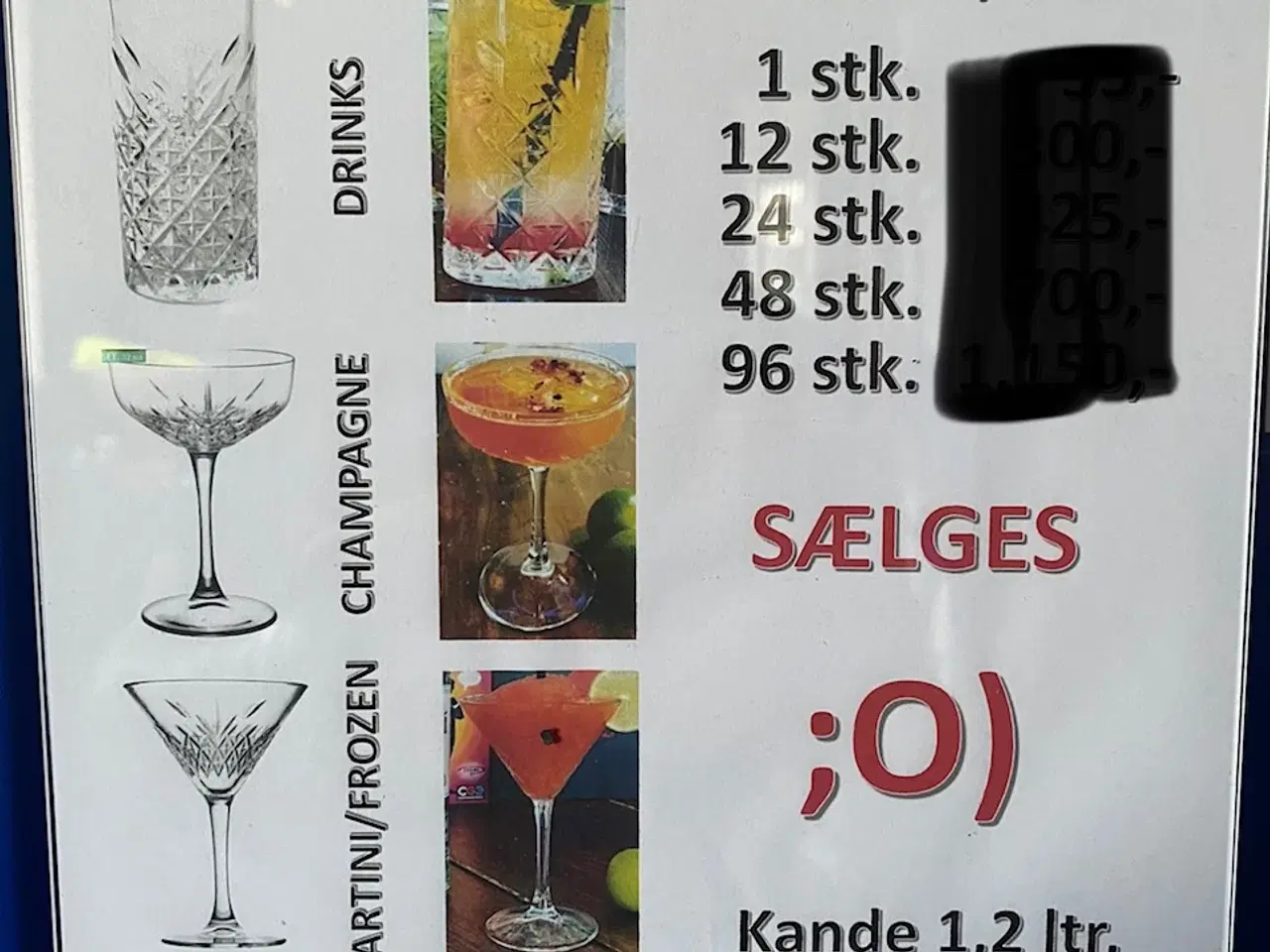 Billede 1 - Barglas -drinks, cocktail, champagneglas