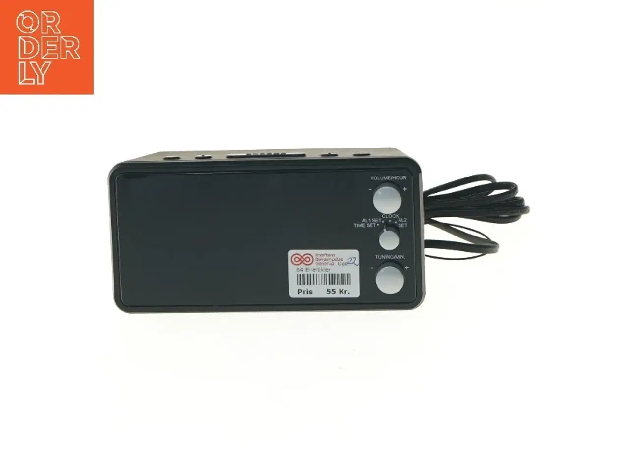 Billede 1 - Digitalt ur med radio fra Terra (str. 17x9x7 cm)