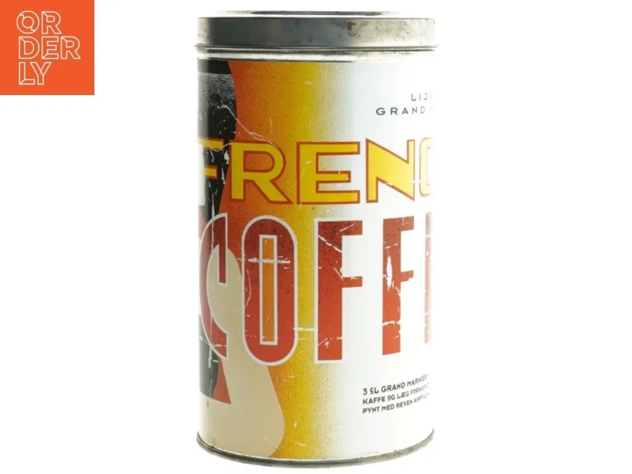 Billede 2 - Retro kaffedåse med kvinde motiv (str. Ø 11 cm længde 20 cm)