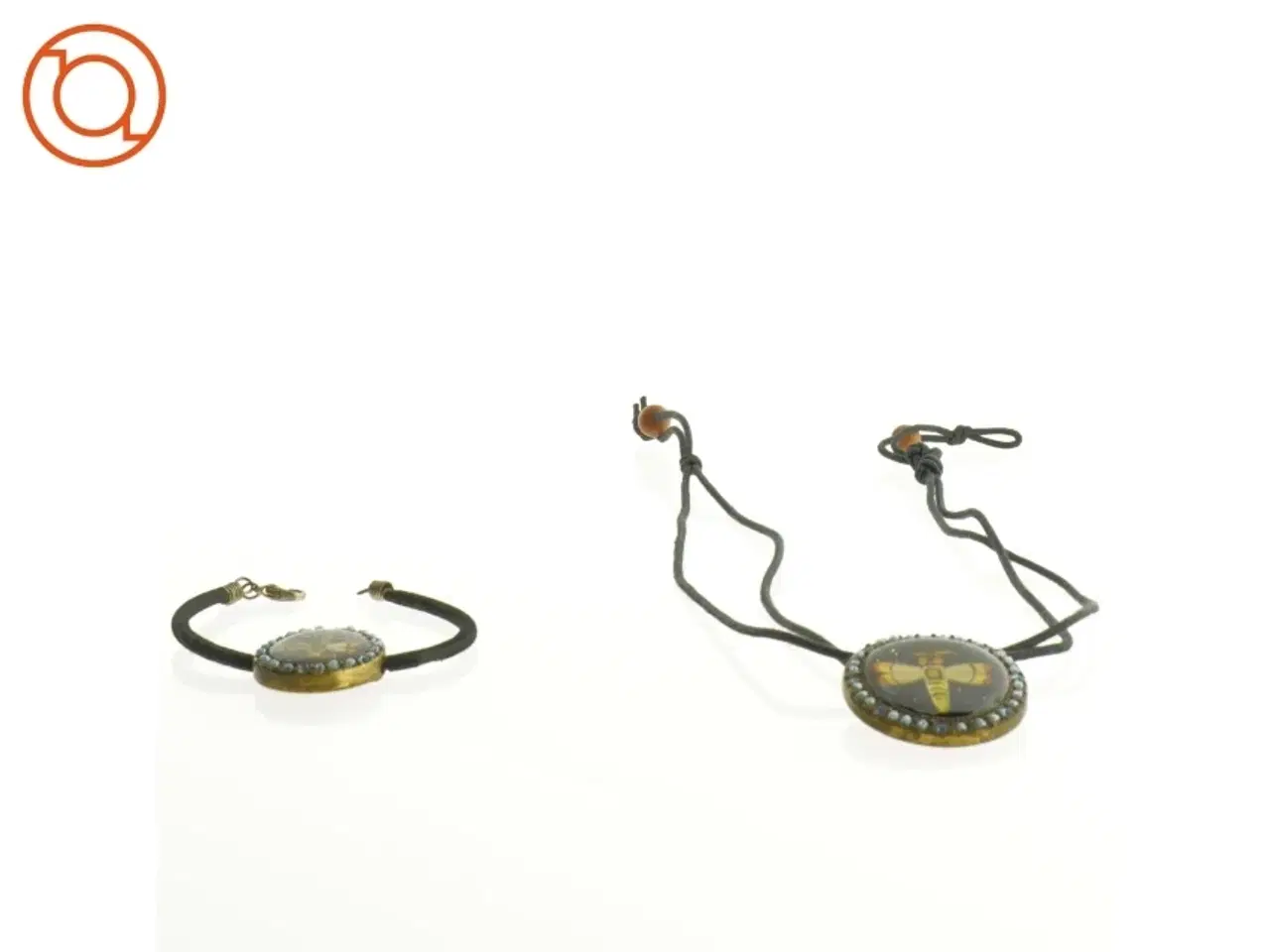 Billede 2 - Smykkesæt med guldsmede (armbånd og halskæde)