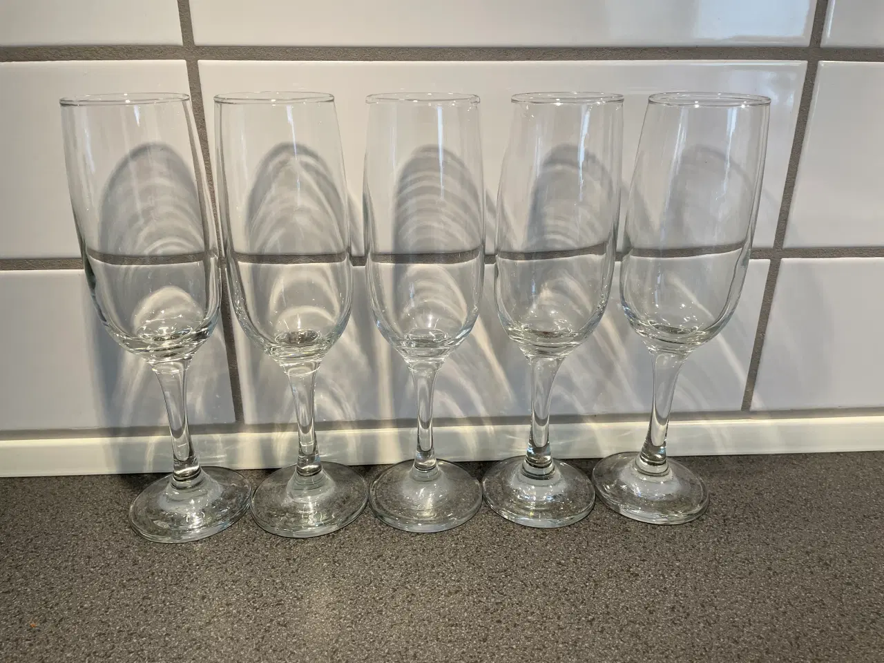 Billede 2 - Glas, 5 styks champagne glas