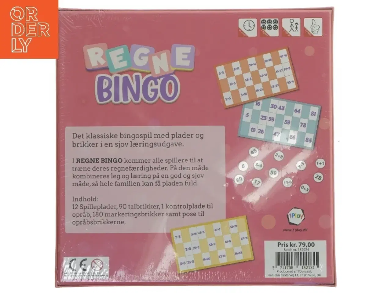 Billede 2 - Nyt Regne Bingo spil fra 1 Play (str. 22,5x22,5 cm)