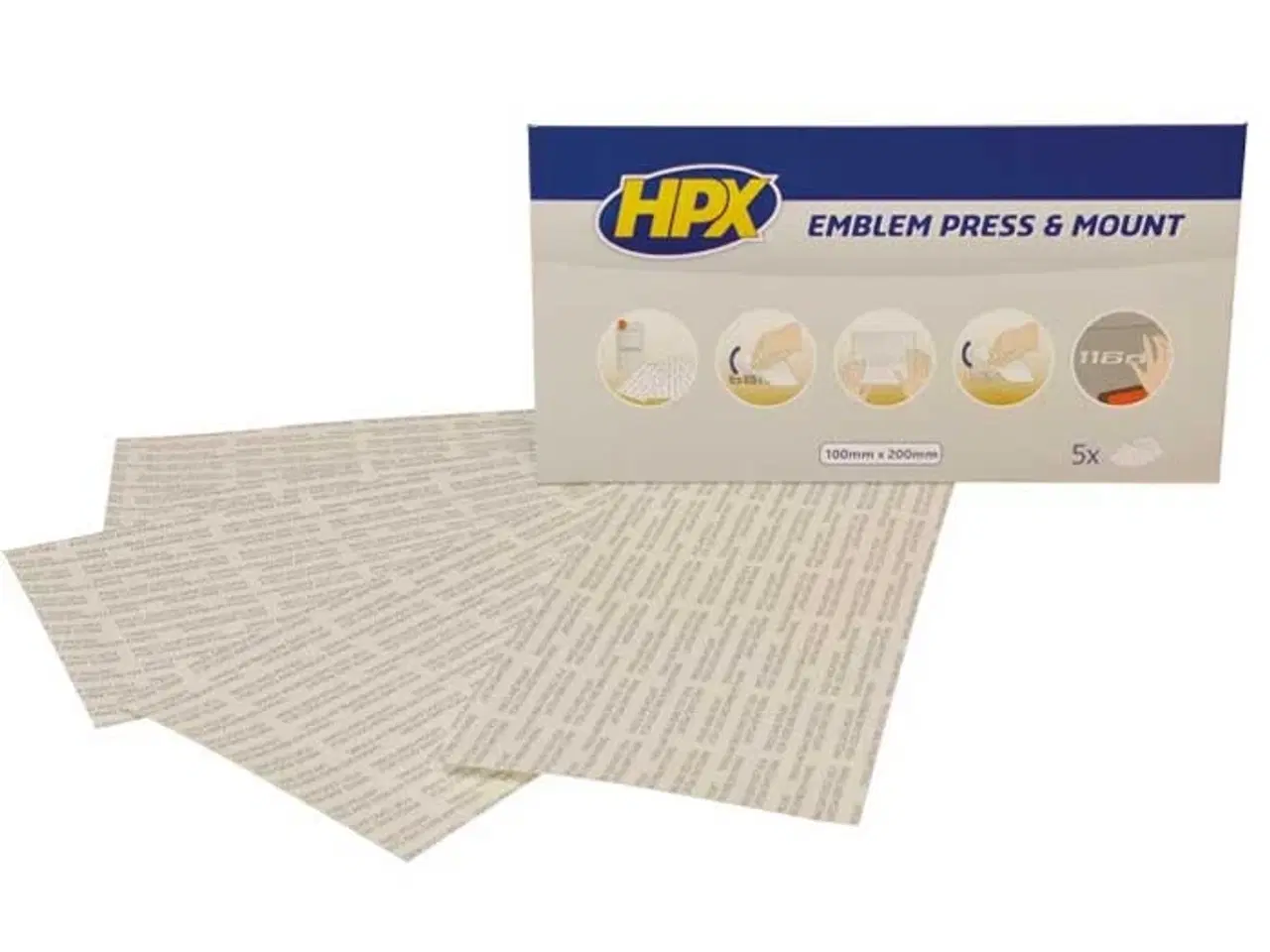 Billede 1 - HPX emblemtape - 5 ark på 100mm x 200mm