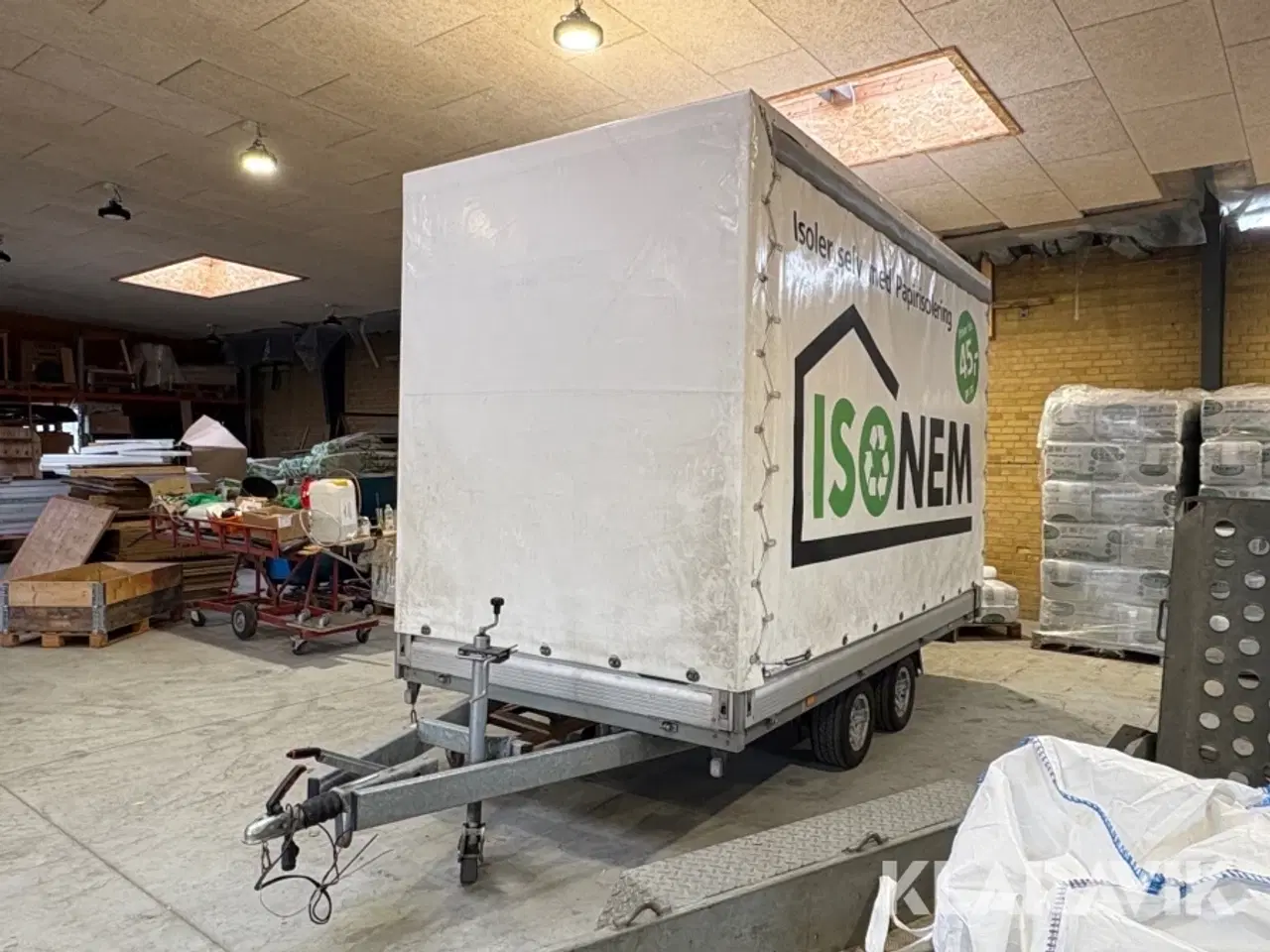 Billede 6 - Gardin trailer Unsinn GTP 2636 med isoleringsmaskine monteret