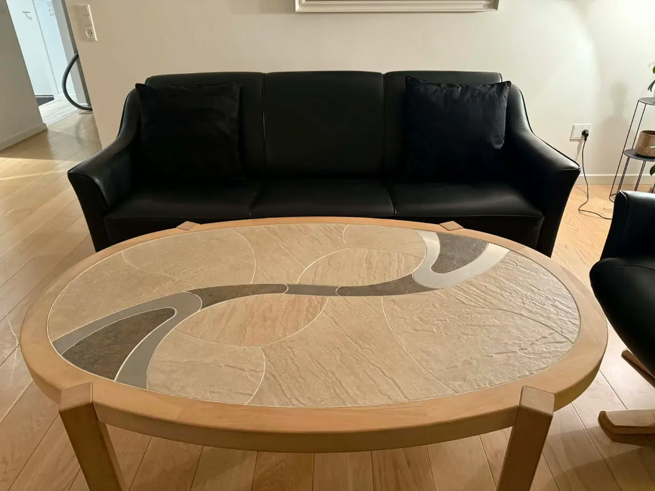 Billede 4 - Lækker læder sofagruppe inkl. sofabord til salg