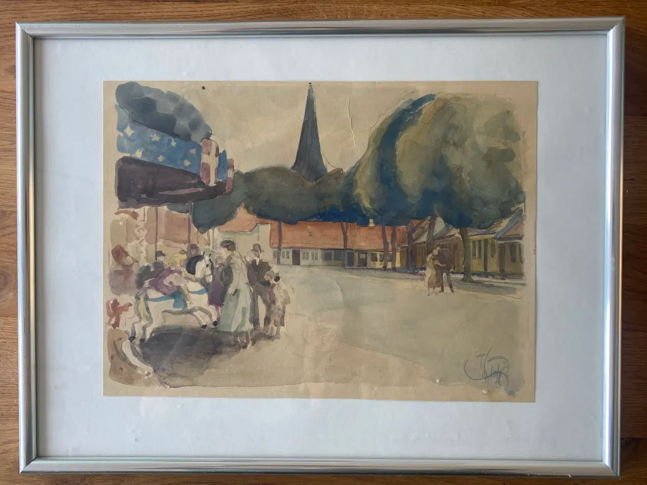 Billede 1 - Akvarel fra Bogense