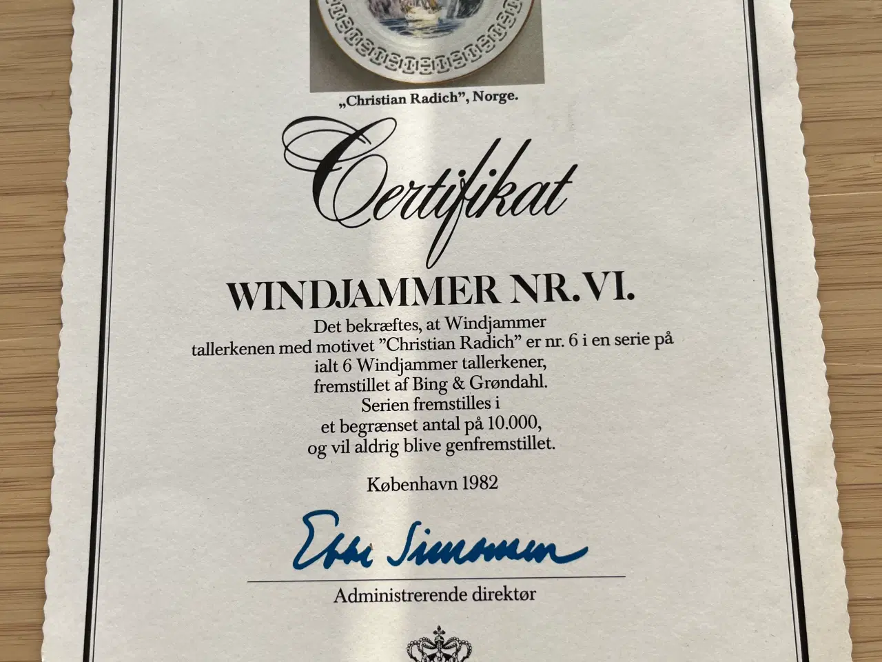 Billede 7 - 4 stk Windjammer tallerkener med motiver af skoles