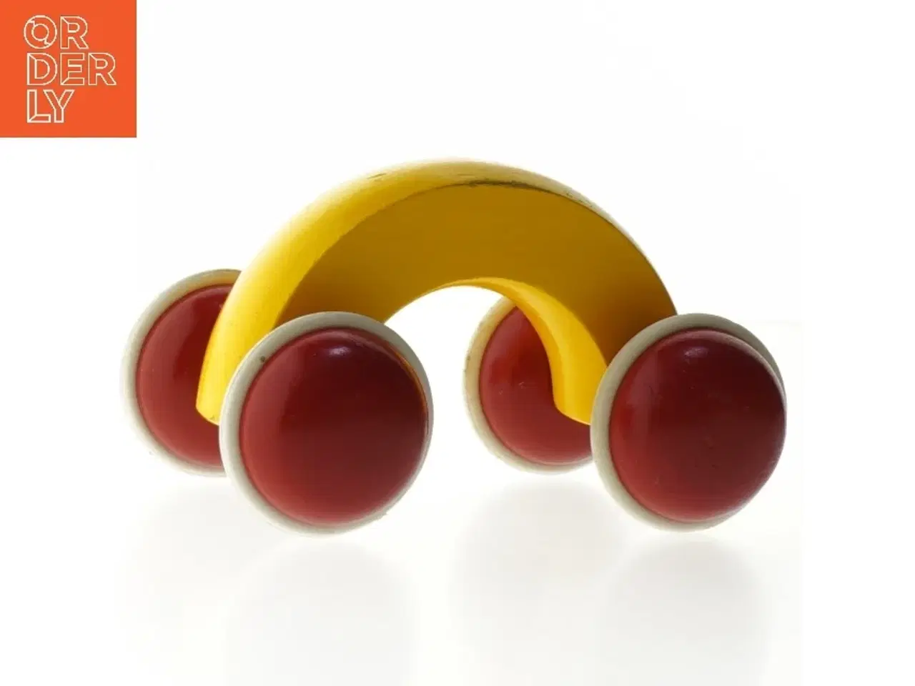 Billede 1 - Gul og rød træbil fra Brio (str. 15 x 10 cm)