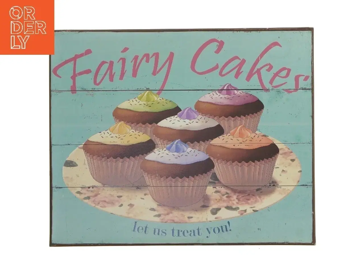 Billede 1 - Metal plakat med cupcakes motiv (str. 30,5x25 cm)